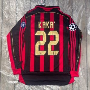 Kaka #22 2006 - 07 Ac Milan Home Long sleeve Retro Jersey